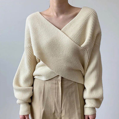 Norell | Pull en tricot croisé chic